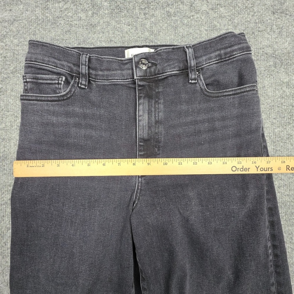 FRAME Le Slim Palazzo Jeans Women's Fits 28 x 29 Black "Destroyer" Wide Leg - Picture 10 of 14